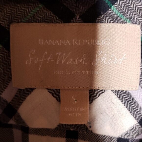 Banana Republic Womens Soft Wash Purple White Plaid Button Down Shirt Small - Picture 4 of 5